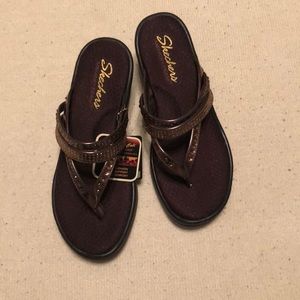 Skechers Memory Foam Wedges Brown/Bronze US 7.5